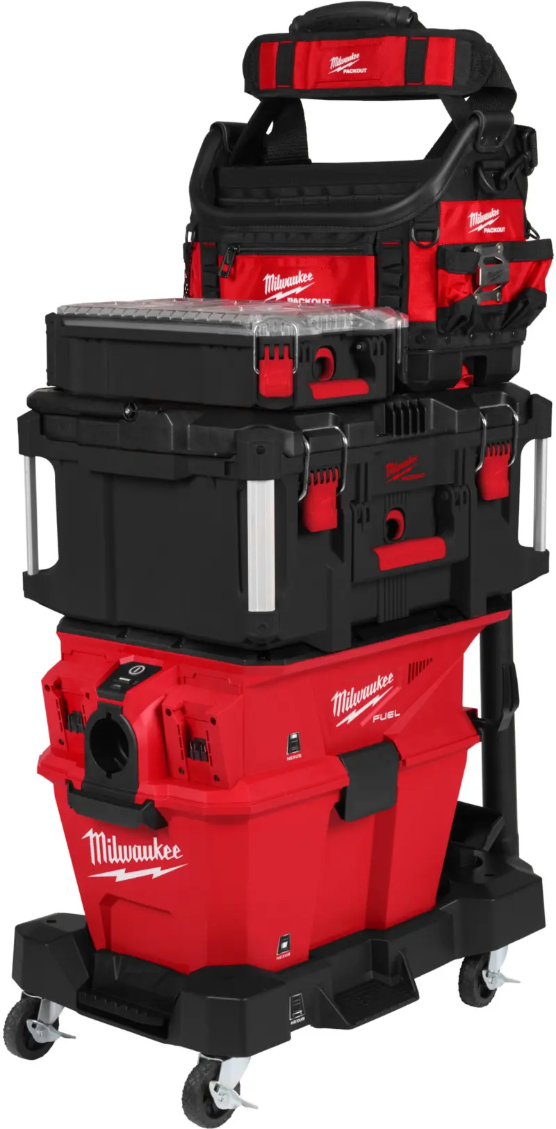 Aku průmyslový vysavač Milwaukee M18 F2VC23LG2-0, ONE-KEY, PACKOUT, NEXUS modular systém, mokré/suché vysávání, bez aku, 4933500140